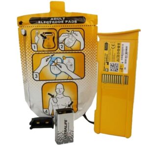 Defibtech Lifeline elettrodi per adulti, batteria 7 anni e pila 9V